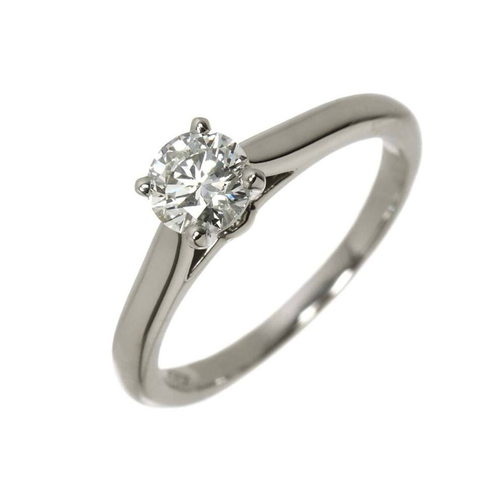 Cartier Solitaire Diamond Ring, 0.36ct, H VVS1, 3EX, Size #45, Platinum.